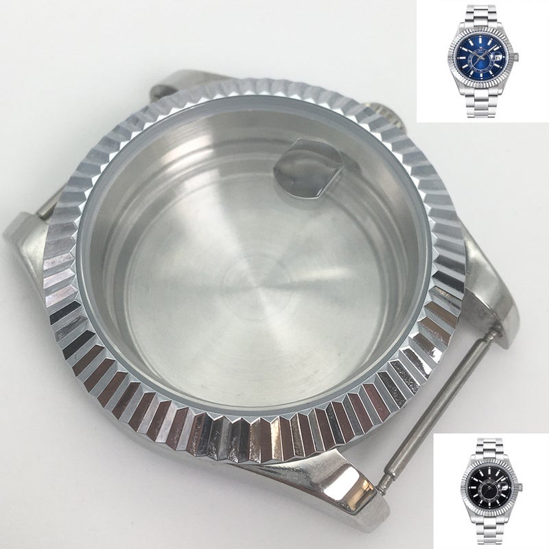 40mm Mens Watch Case with Mineral Glass Date Full gold (mineral glass) 