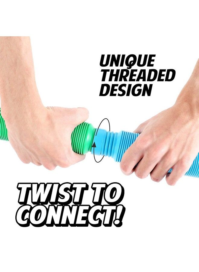 TOUGS لعبة حسيّة أنابيب متعددة الألوان XL للأطفال الصغار - مجموعة 4 قطع - Image 4