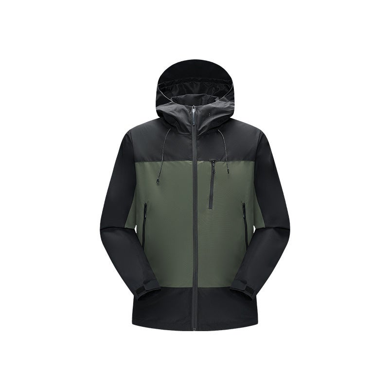 Generic Three-in-one assault suit mens autumn and winter outdoor mountaineering suit functional style tooling color matching hooded jacket jacket jacket liner Black singlet