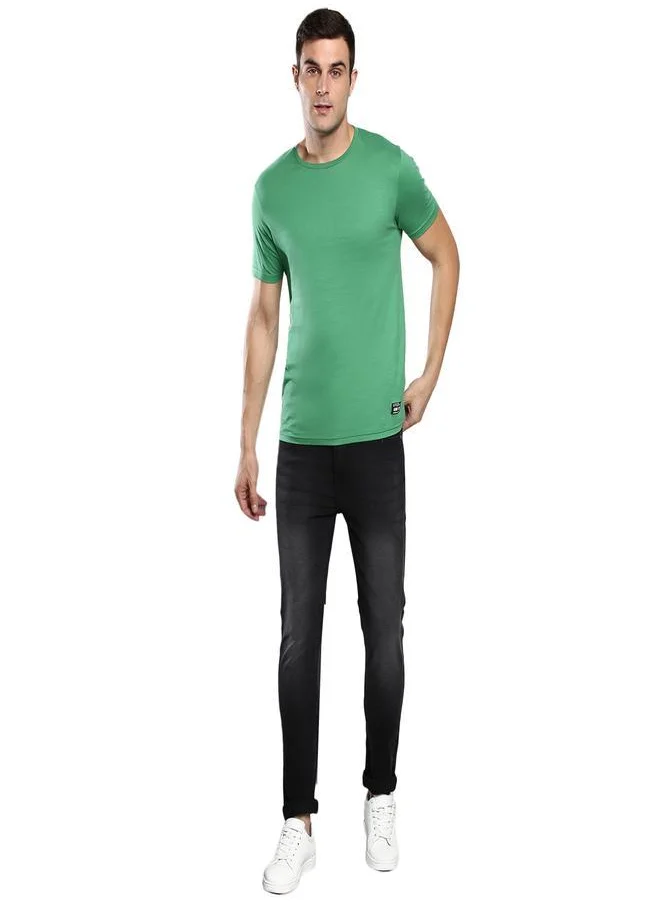 Dennis Lingo Black Slim Fit Men's Denim Jeans with Button & Zip Closure