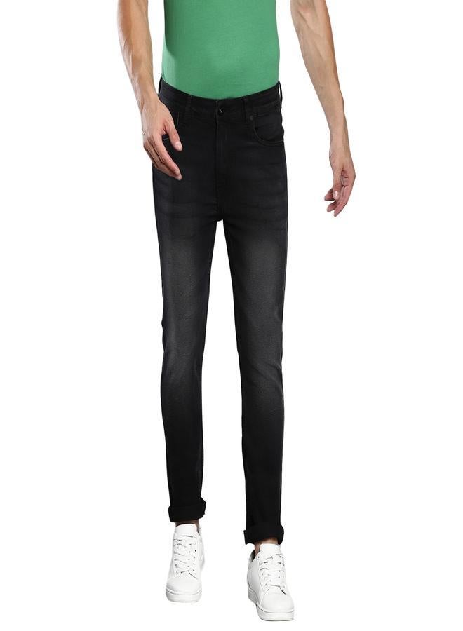 Dennis Lingo Black Slim Fit Men's Denim Jeans with Button & Zip Closure  - Image 3
