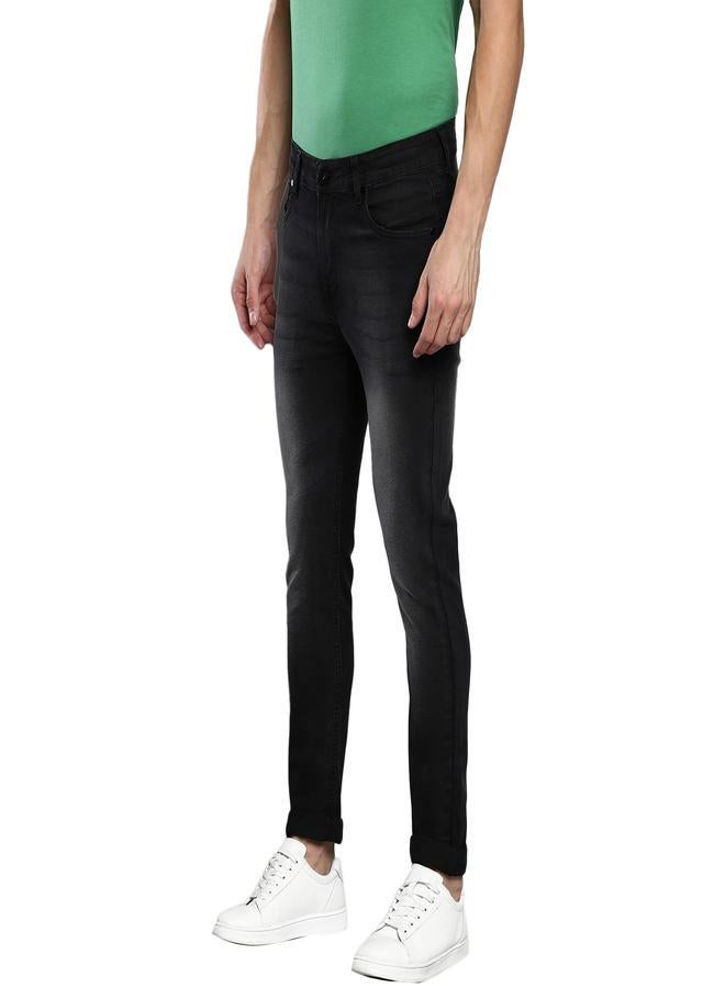 Dennis Lingo Black Slim Fit Men's Denim Jeans with Button & Zip Closure  - Image 5