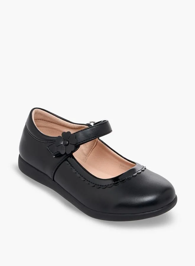 Flora Bella By Shoexpress Girls Floral Accent Hook & Loop School Shoes