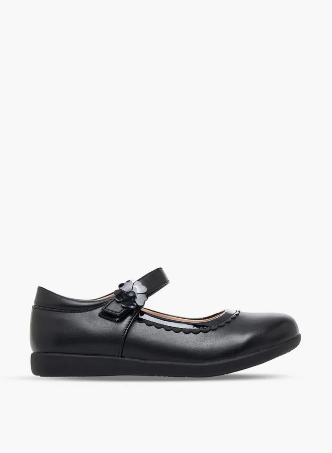 Flora Bella By Shoexpress Girls Floral Accent Hook & Loop School Shoes