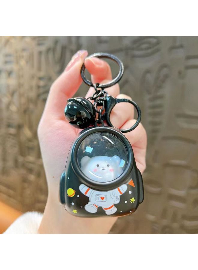 Luminous Backpack Keychain Trendy Lighted Luminous Starry Sky Astronaut Glossy Doll Car Keychain Small Gift 