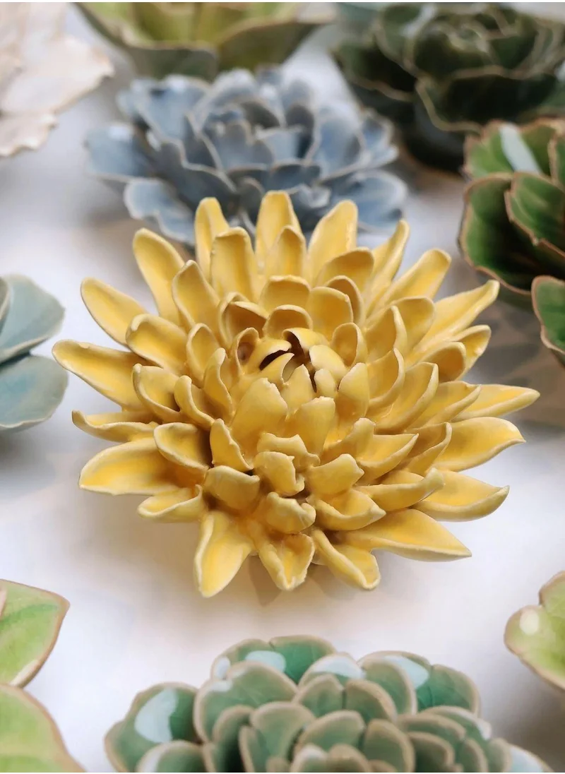 The Saffron Souk English Garden Ceramic Flower Chrysanthemum