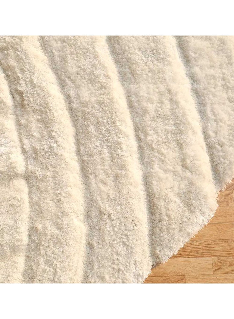 Ramsha Handmade shaggy rug 3d design white soft fur rug mp3d-07 round rug 150 cm - Image 4