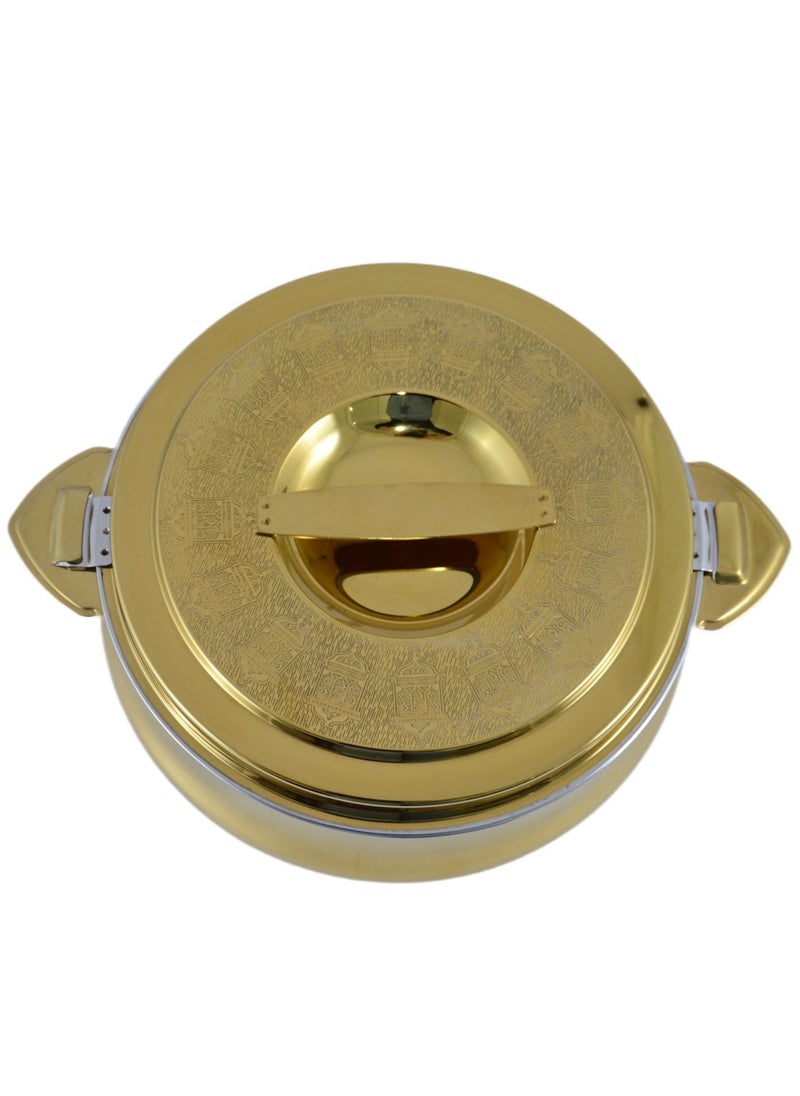 Homemaker Riyadh Hotpot 5000ml Capacity - Unique Locking Lid - High Quality Stainless Steel - Gold Etching  - Image 3