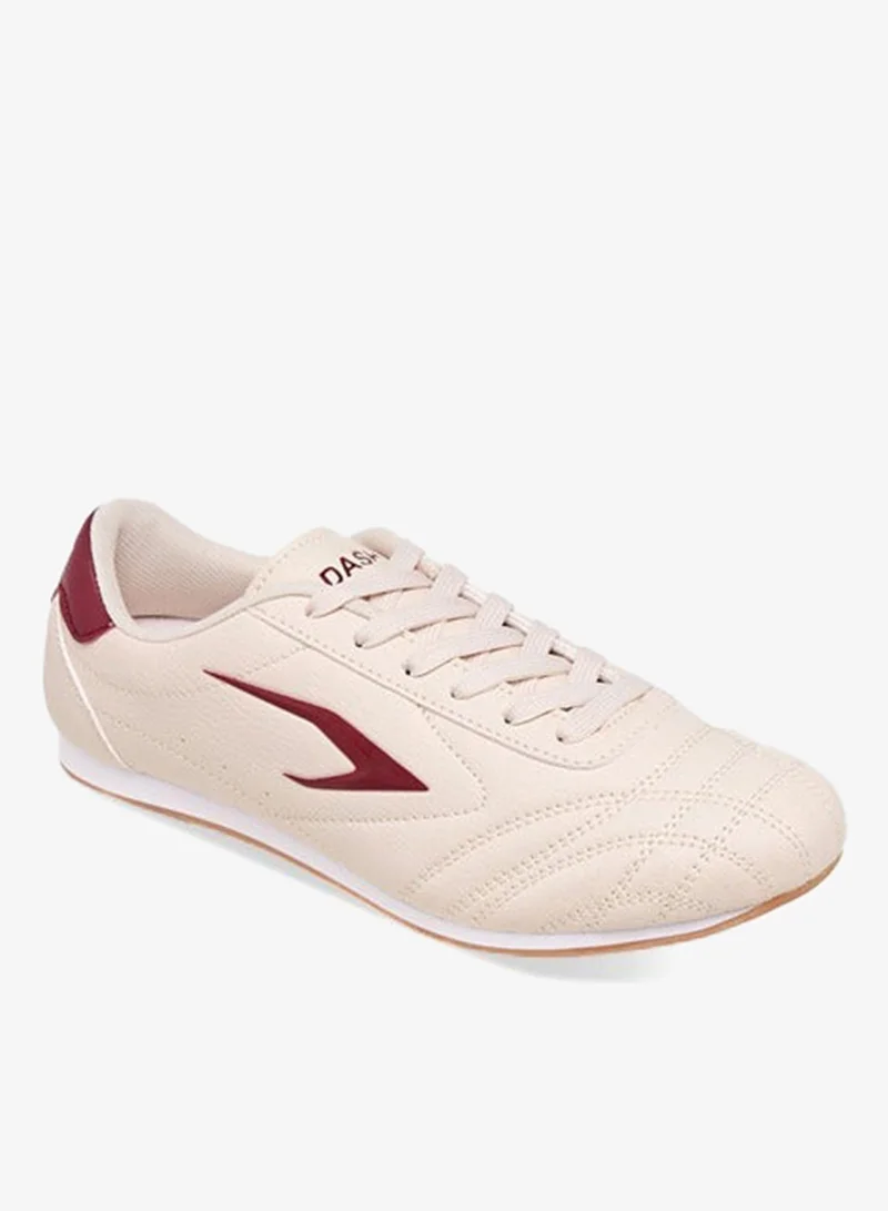 Dash Women Stitch Detail Sneakers with Lace-Up Closure