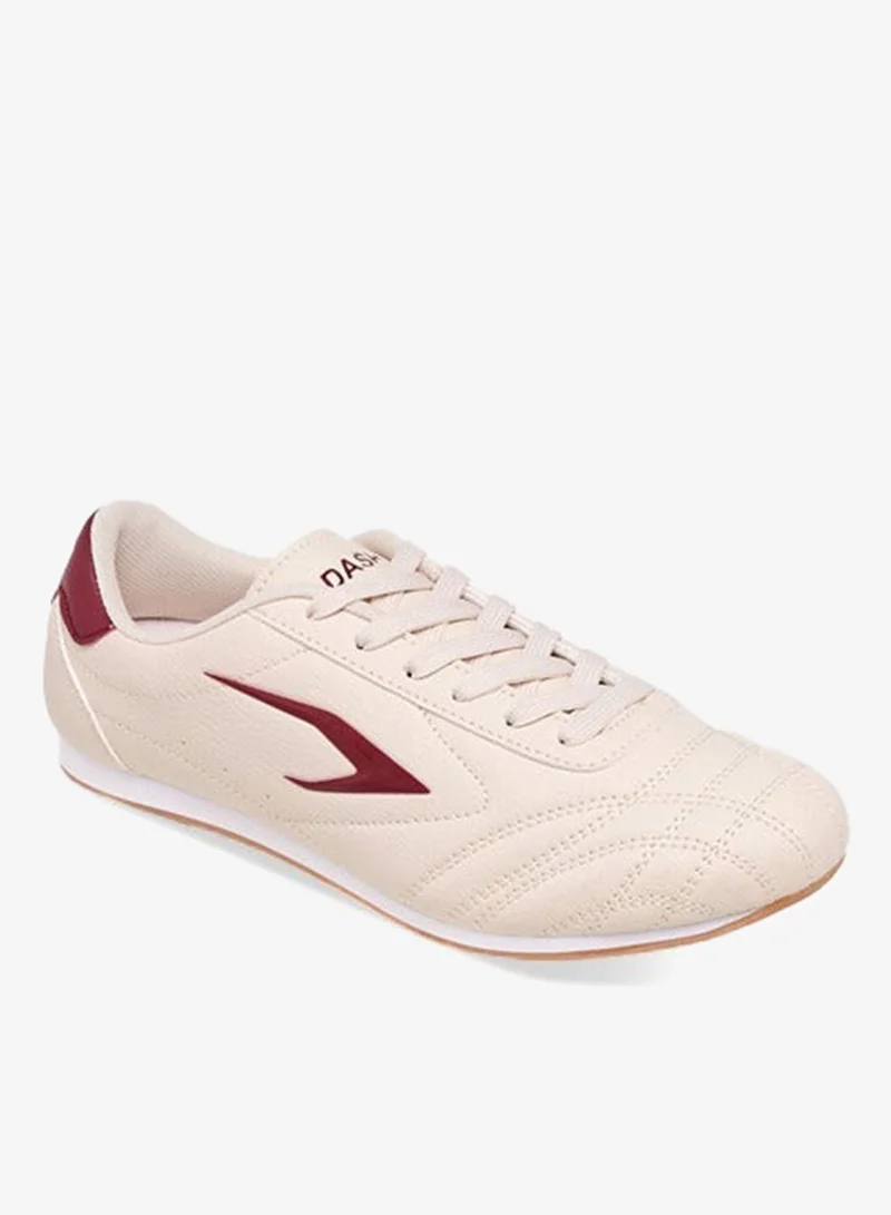 Dash Women Stitch Detail Sneakers with Lace-Up Closure