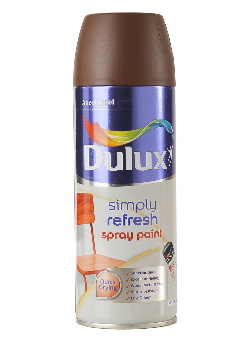 Dulux - Simply Refresh Spray Paint 400 ML Matt Dark Brown - Image 1
