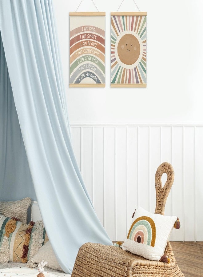 foedor Classroom Reading Corner Boho Rainbow Wall Decor Poster Hanger Frame,Book Center Calming Corner Home Bedroom Playroom Decor for Nursery Baby Girl Girls Room,12x16 Inch,Set of 2 - Image 2