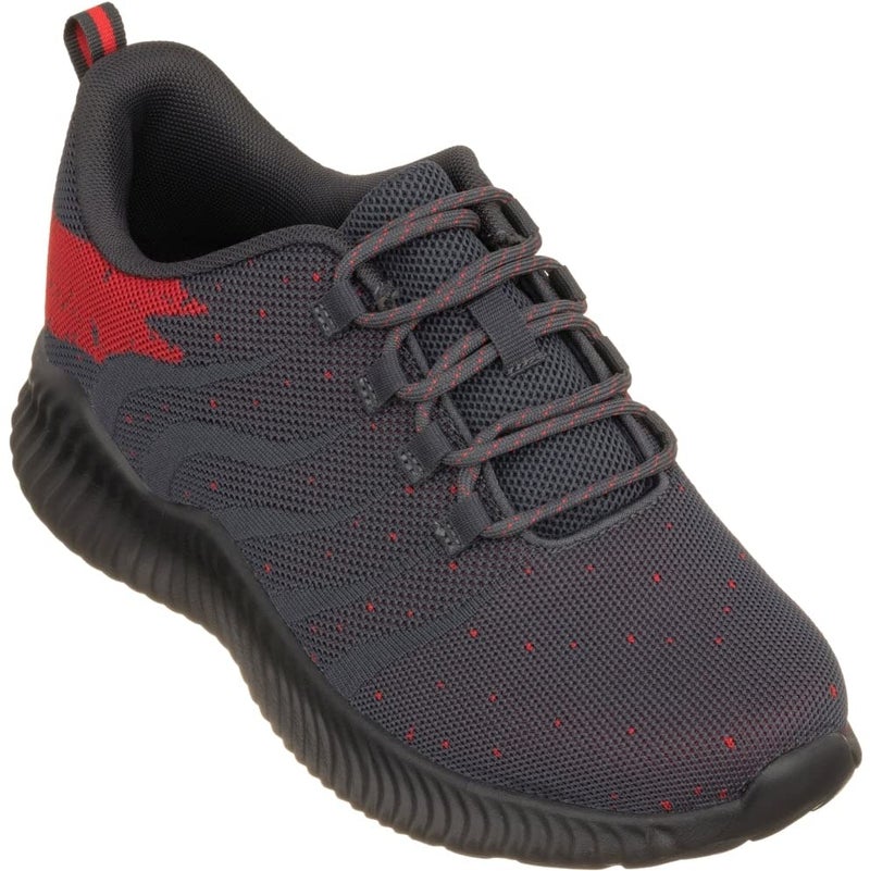CALTO Men's Invisible Height Increasing Elevator Shoes - Grey/Red Ultra Lightweight Sporty Sneakers - 2.8 Inches Taller - Q218 - Size 10 D(M) US - Image 5
