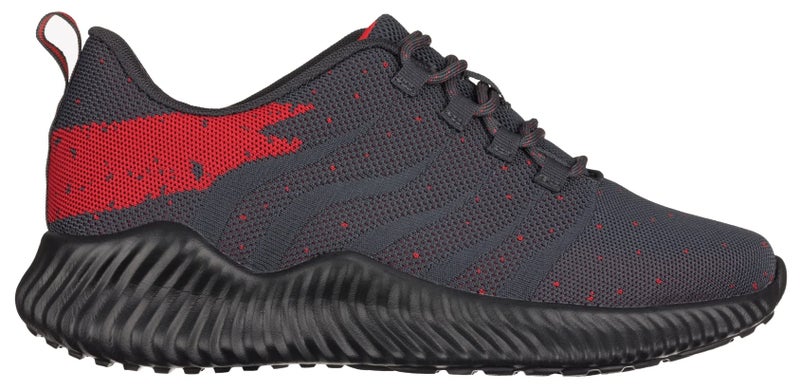 CALTO Men's Invisible Height Increasing Elevator Shoes - Grey/Red Ultra Lightweight Sporty Sneakers - 2.8 Inches Taller - Q218 - Size 10 D(M) US - Image 1