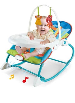 2 In 1 Adjustable Rocking Chair With Dining Lounge And Soothing Music