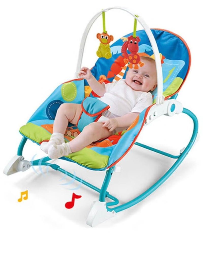 DEHKAH - 2 In 1 Adjustable Rocking Chair With Dining Lounge And Soothing Music - Image 1
