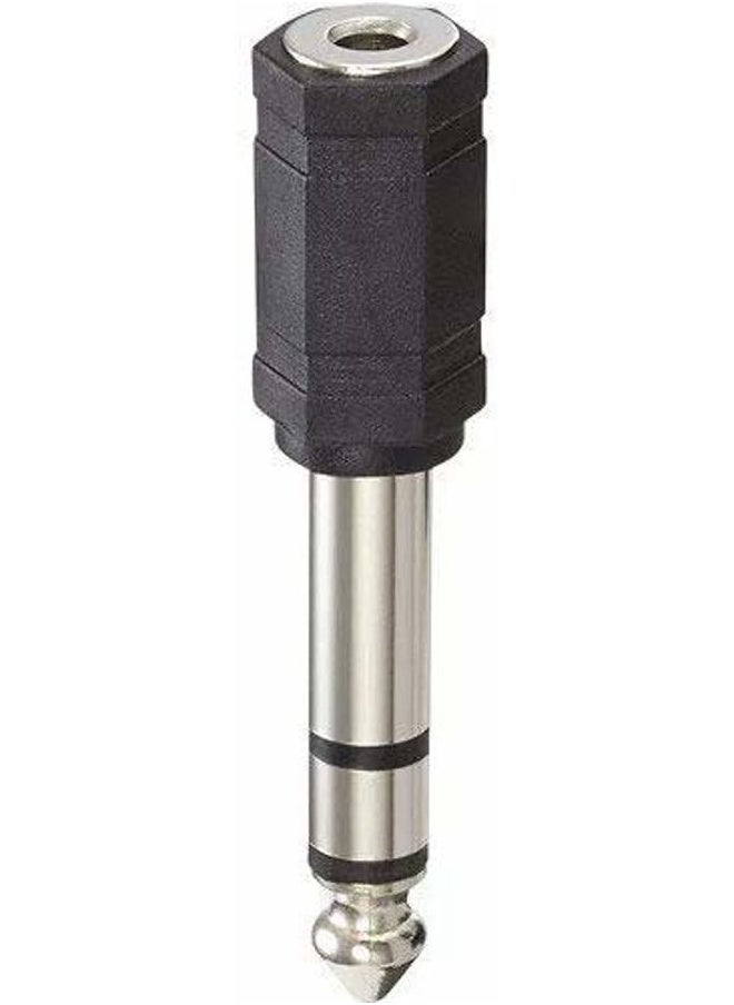 INSIGNIA - Insignia 1/4"-to-3.5mm Mini Headphone Jack Adapter - Black - Image 1