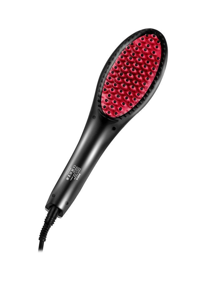 NIBEMINENT Hair Straightener Brush Black/Red - Image 1