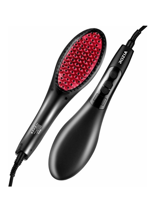 NIBEMINENT Hair Straightener Brush Black/Red - Image 4