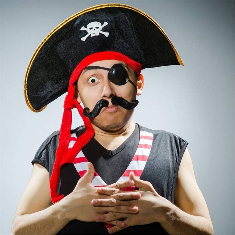 D-Fokes D-Foxes Pirate Hat Party Captain Costume Cap Halloween Masquerade Cosplay Accessories Props with Eye Patch - Image 5
