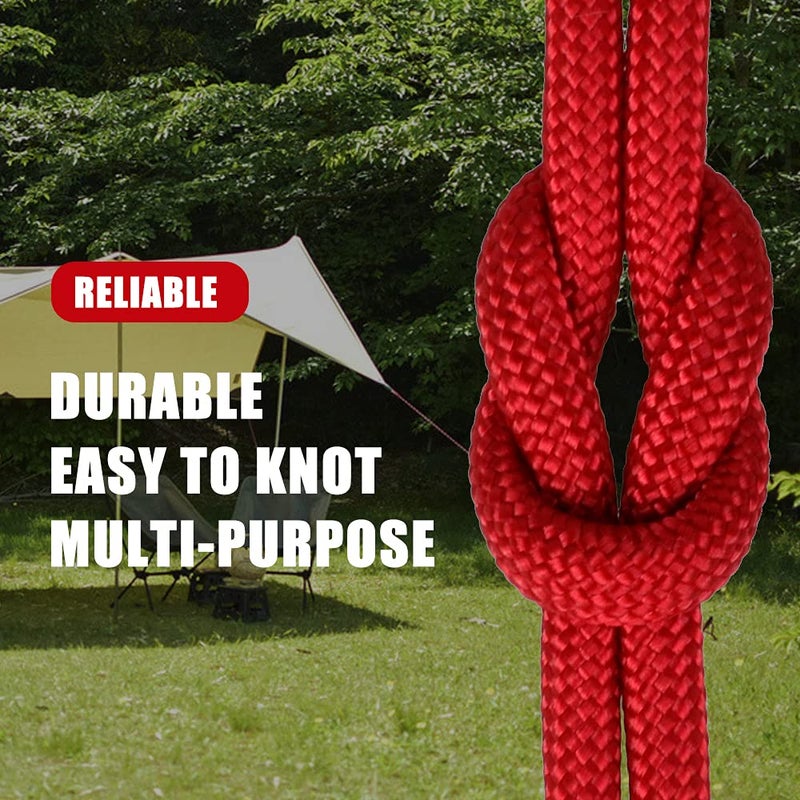 WEREWOLVES 650lb Paracord/Parachute Cord - 9 Strand Paracord Rope - 100', 200' Spools of Parachute Cord, Type III Paracord for Camping, Survival (Red, 100 Feet) - Image 3