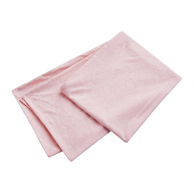 JERSEY COTTON BODY PILLOW COVER LUXURY SOFT REMOVABLE CASE LONG FUZZY BLOATED COVER WITH ZIPPER KNITTED COTTON BABY PINK 21X54