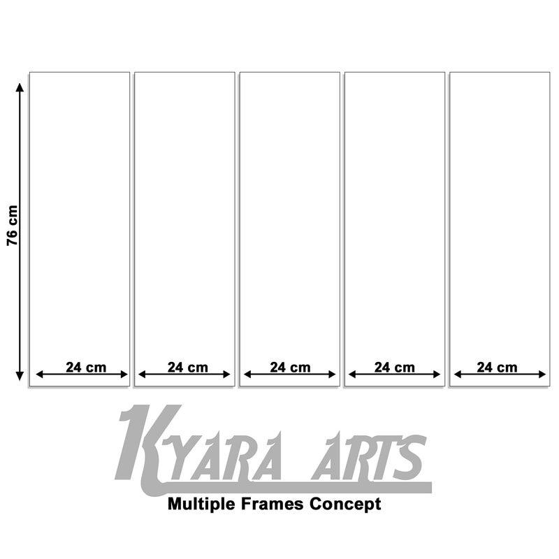 KYARA ARTS Multiple Frames, Beautiful Deers Nature Wall Painting for Living Room, Bedroom, Office, Hotels, Drawing Room Wooden Framed Digital Painting (50inch x 30inch) (Design-1) - Image 4