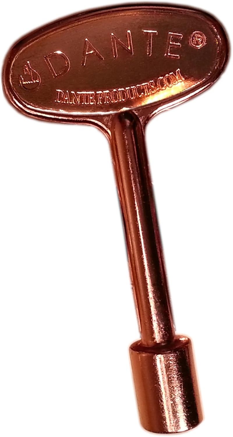 Dante Products Universal Gas Valve Key, 3-Inch, Bright Copper