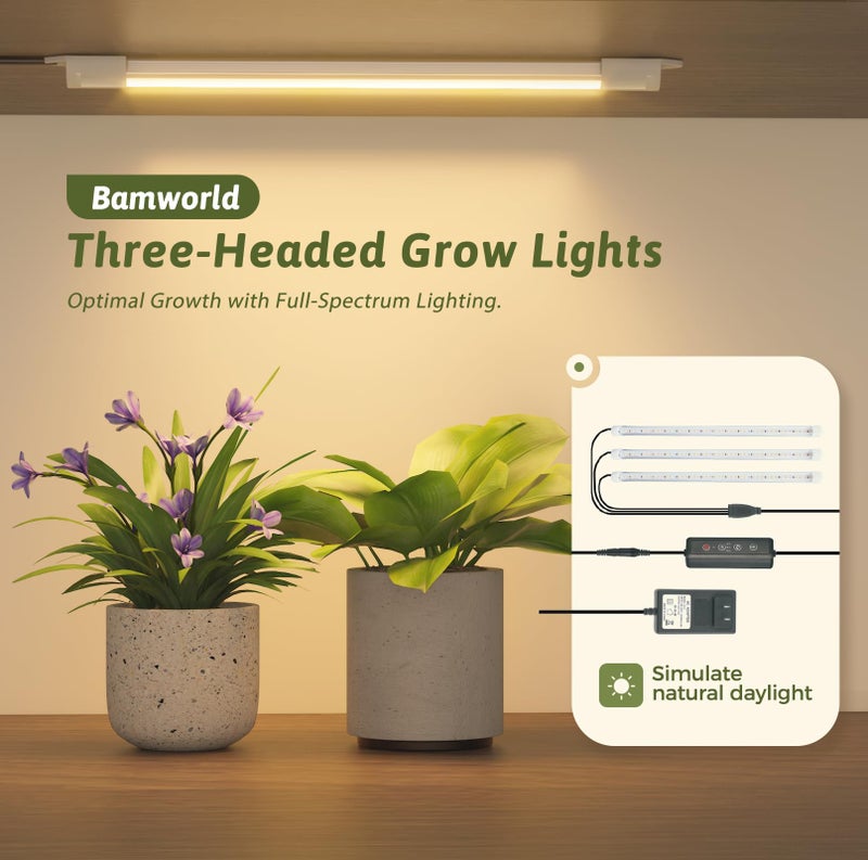 Bamworld حامل نباتات بام وورلد مع أضواء نمو رف نباتات كبير للنباتات المعلقة داخل المنزل 17 طبقة رف نباتات كبير لعرض النباتات الداخلية رف نباتات قوي للديكور في غرفة المعيشة والفناء - Image 3