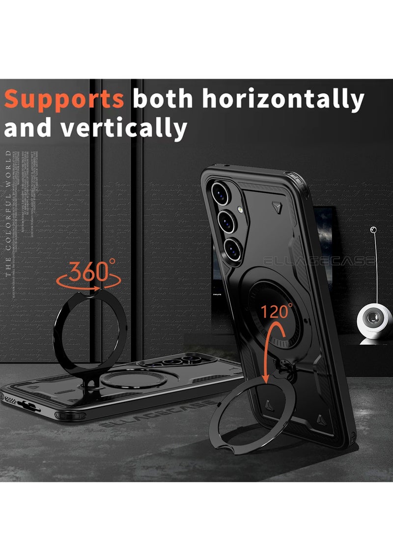 ELLAGECASE Protective Case with Ring for Samsung Galaxy A55 5G, Rugged Drop Protection, Horizontal and Vertical Stand Capability, Solid Camera Protection, Balanced Support, and Perfect Compatibility with Magnetic Accessories  - Image 5