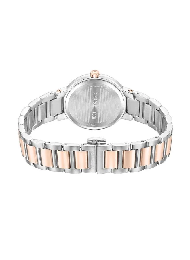 شيروتي 1881 Bellegra 32mm Women's Analog Watch with Two-tone Stainless Steel Bracelet