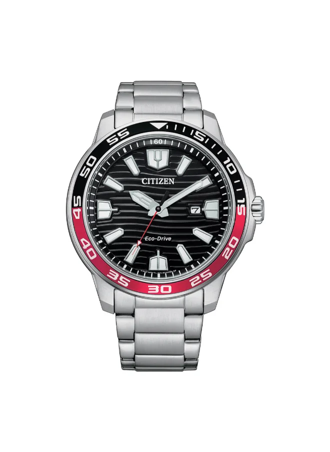 سيتيزن Men's Analog Round Shape Stainless Steel Wrist Watch AW1527-86E 47 Mm
