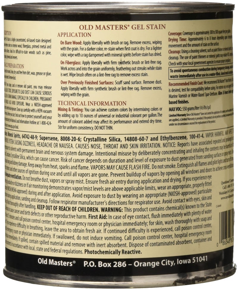 Old Masters 24989 80904 Gel Stain Fruitwood Oil-Based - Image 2