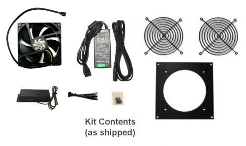 Coolerguys Pre-Set Thermal Controlled Cooling Kits for Cabinets, AV, and Components (Single 92mm, Thermal Plastic) - Image 3