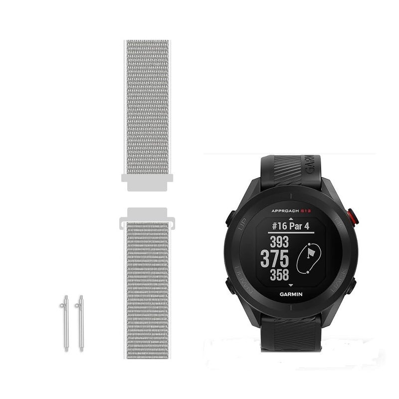 C2D JOY Sport Mesh Band Compatible with Garmin Approach S12/S40/S42 Replacement Nylon Watchband-Fog Medium - Image 2