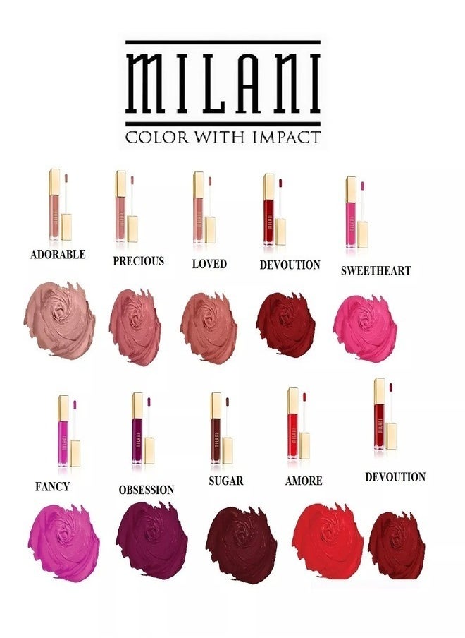 MILANI - Milani Amore Matte Lip Crème, Shade 12 Prismattic Touch, 6g - Long-Lasting, Full Coverage Matte Liquid Lipstick - Image 1