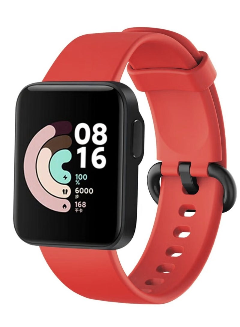 Band For Mi Watch Lite Strap Replacement Sport Silicone Bracelet Correa For XiaoMi Mi Watch Smart Watch Belt Wrist Strap _ Red 