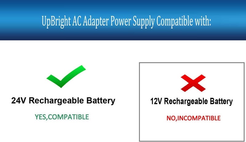 UPBRIGHT 24V AC/DC Adapter Compatible with Hyper HPR350 24 Volt Battery Powered Youth Dirt Bike Ride On Toy Vehicle Electric Motorcycle HPR 350 HYP-350-1000 Rechargeable Power Supply Charger (Barrel) - Image 2