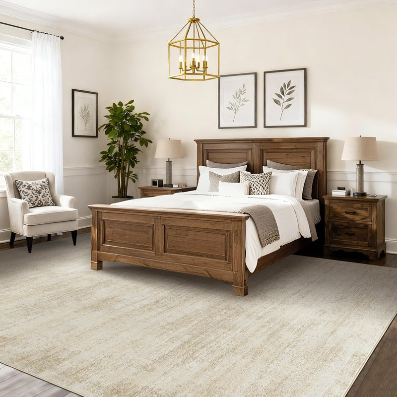 BILEEHOME 8x10 Area Rugs for Living Room,Washable Tan Beige Neutral Abstract Modern Farmhouse Boho Rugs for Bedroom - Image 2