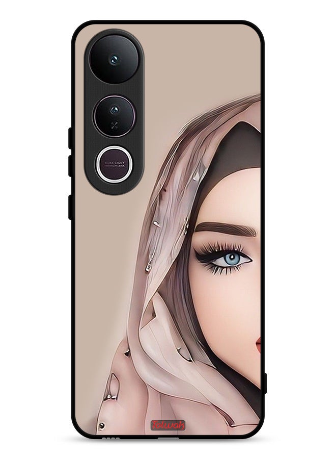 Tolwak Vivo V50 Lite Protective Case Cover Half Face Girl Art