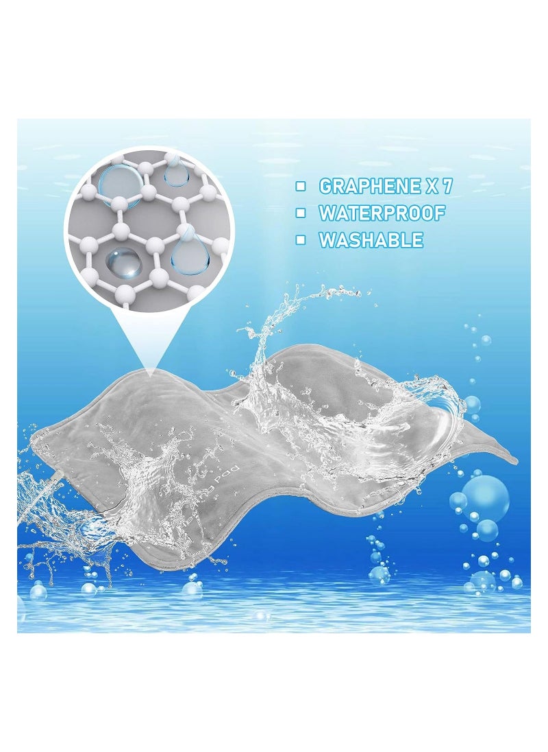 Generic - Electric Heating Pad for Back Neck Shoulders, USB Heat Pads for Back Pain Relief and Cramps Relief, Portable Car Travel Electric Thermostatic Heat Mat with Storage Bag, 30 x 60cm - Image 1