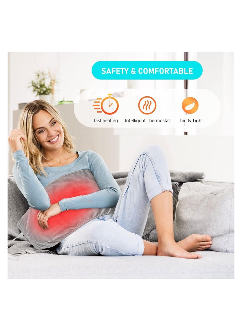 Generic - Electric Heating Pad for Back Neck Shoulders, USB Heat Pads for Back Pain Relief and Cramps Relief, Portable Car Travel Electric Thermostatic Heat Mat with Storage Bag, 30 x 60cm - Image 1
