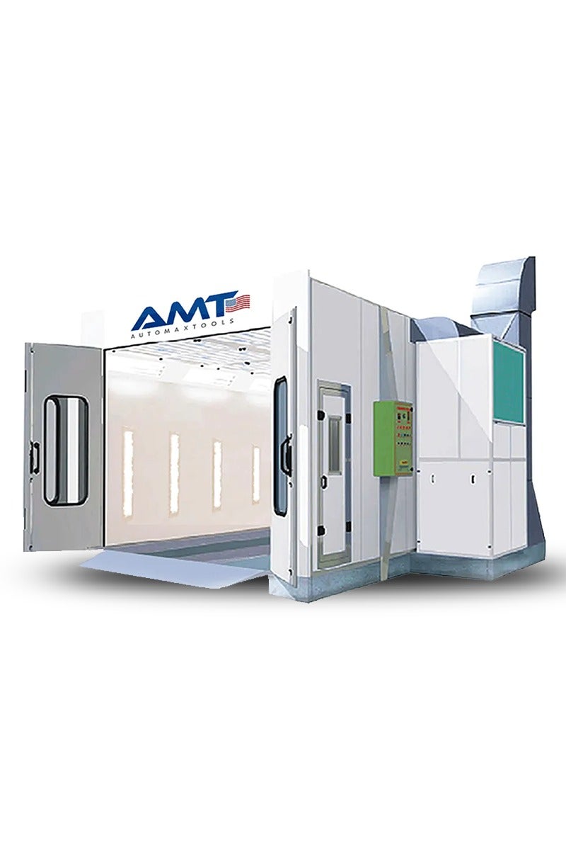 AMT Best Paintbooth in UAE 2025 AMT 6002 – Standard Spray Booth for Car Painting with Riello Burner, Belimo Damper & LED Lighting (7000×5400×3400mm) - Image 1