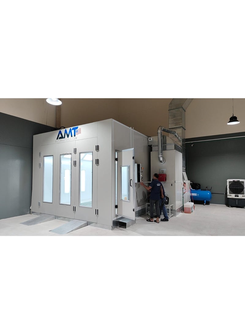 AMT Best Paintbooth in UAE 2025 AMT 6002 – Standard Spray Booth for Car Painting with Riello Burner, Belimo Damper & LED Lighting (7000×5400×3400mm) - Image 5