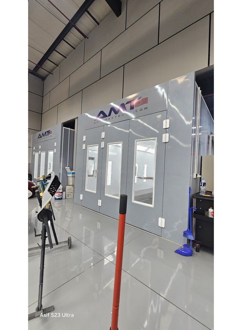 AMT Best Paintbooth in UAE 2025 AMT 6002 – Standard Spray Booth for Car Painting with Riello Burner, Belimo Damper & LED Lighting (7000×5400×3400mm) - Image 4