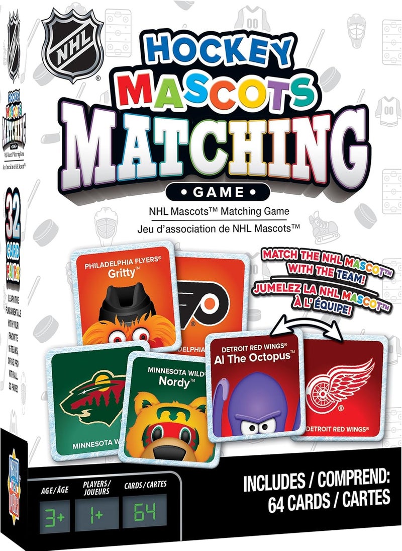 Master Pieces Sports – NHL Mascots Matching Game for Kids and Family – Officially Licensed Memory Game Featuring NHL Teams – Educational Hockey Toys for Kids Ages 4-8, Boys and Girls - Image 1