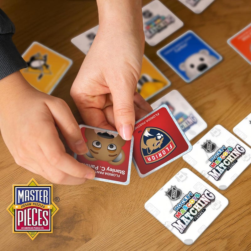 Master Pieces Sports – NHL Mascots Matching Game for Kids and Family – Officially Licensed Memory Game Featuring NHL Teams – Educational Hockey Toys for Kids Ages 4-8, Boys and Girls - Image 2