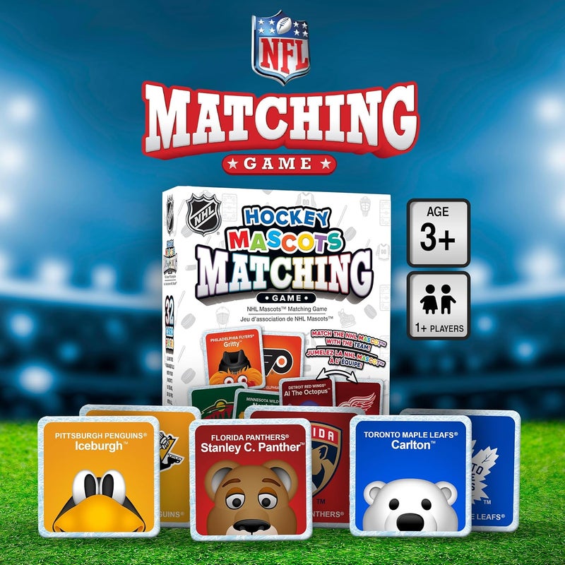 Master Pieces Sports – NHL Mascots Matching Game for Kids and Family – Officially Licensed Memory Game Featuring NHL Teams – Educational Hockey Toys for Kids Ages 4-8, Boys and Girls - Image 3