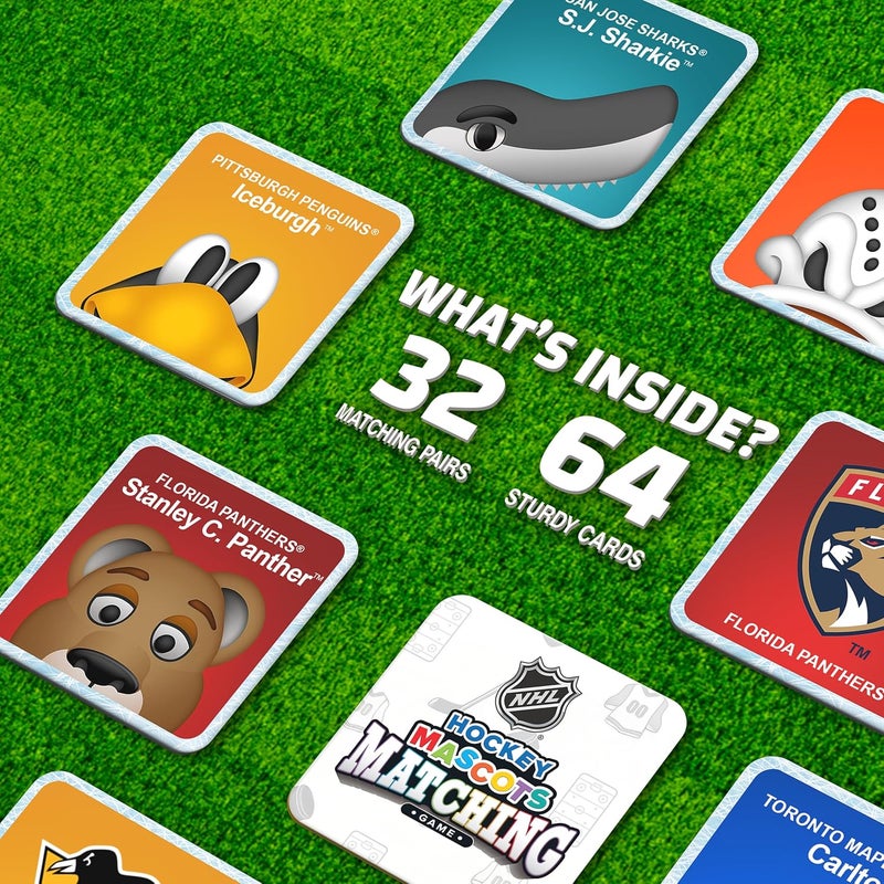 Master Pieces Sports – NHL Mascots Matching Game for Kids and Family – Officially Licensed Memory Game Featuring NHL Teams – Educational Hockey Toys for Kids Ages 4-8, Boys and Girls - Image 4