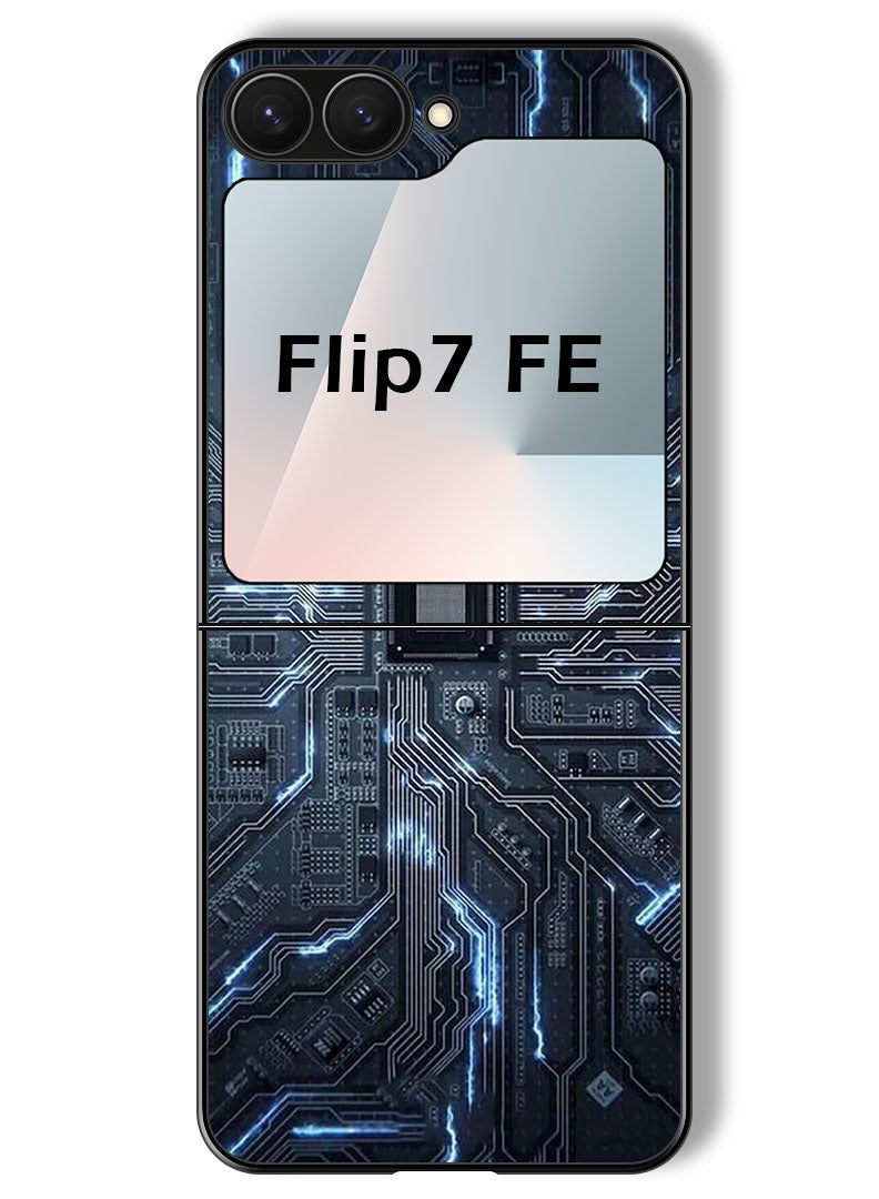 Theodor Case Compatible with Samsung Galaxy Z Flip 7 FE 6.7 Inch Protection Shockproof Bumper Cover Hardware Circuit - Image 1